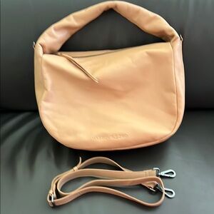 Harbour 2nd Tan Leather Shoulder Bag with Detachable Strap and Slouchy Design